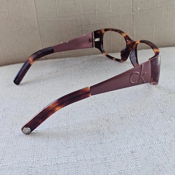 CK Calvin Klein Women Eyeglasses Sunglasses Frame Brown Tortoise Glasses - Picture 5 of 11